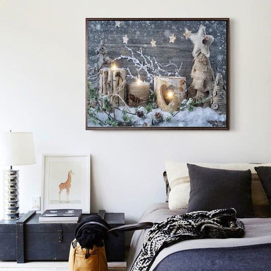 Christmas 40*30CM(Canvas) Full Round Drill Diamond Painting