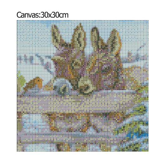 Little Donkey 30*30CM(Canvas) Full Round Drill Diamond Painting