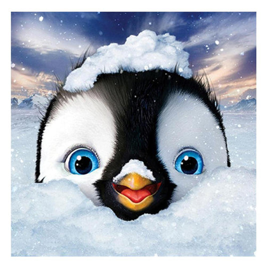 Snow Penguin 30*30CM(Canvas) Full Round Drill Diamond Painting