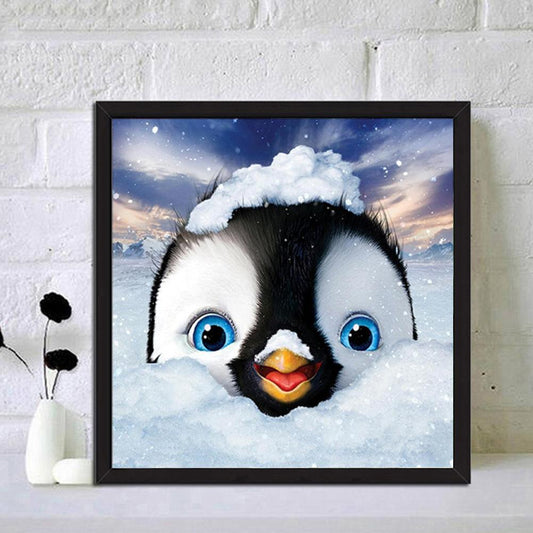 Snow Penguin 30*30CM(Canvas) Full Round Drill Diamond Painting