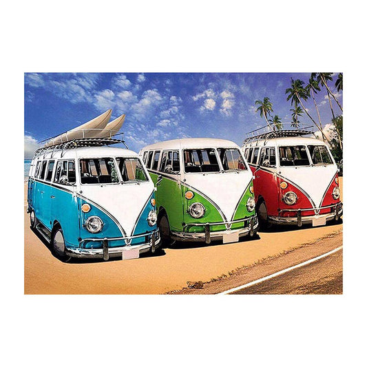 Bus 40*30CM(Canvas)-Full Round Drill Diamond Painting