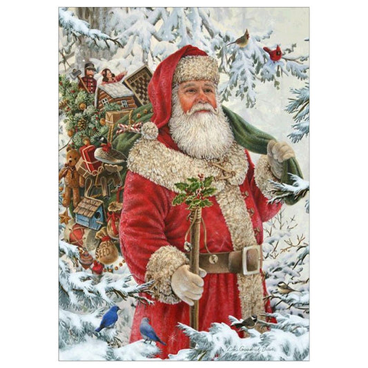 Christmas 30*40CM(Canvas)-Full Square Drill Diamond Painting