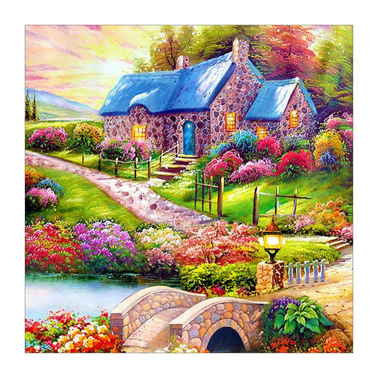 Colorful Garden 30*30CM(Canvas)-Full Round Drill Diamond Painting