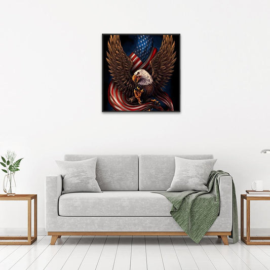 Eagle Flag 30*30CM(Canvas) Full Round Drill Diamond Painting