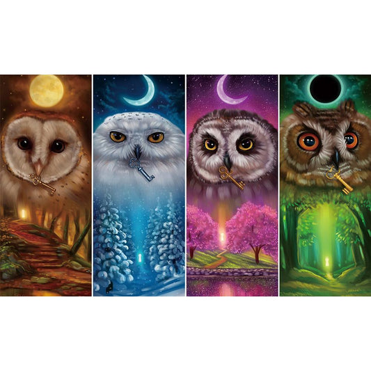 4Pcs 4 Seasons Eagle 80*45CM(Canvas) Full Round Drill Diamond Painting