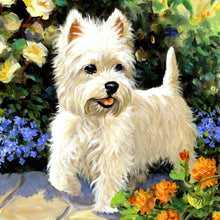 Load image into Gallery viewer, White Puppy 30*30CM(Canvas)-Full Round Drill Diamond Painting
