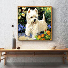 Load image into Gallery viewer, White Puppy 30*30CM(Canvas)-Full Round Drill Diamond Painting
