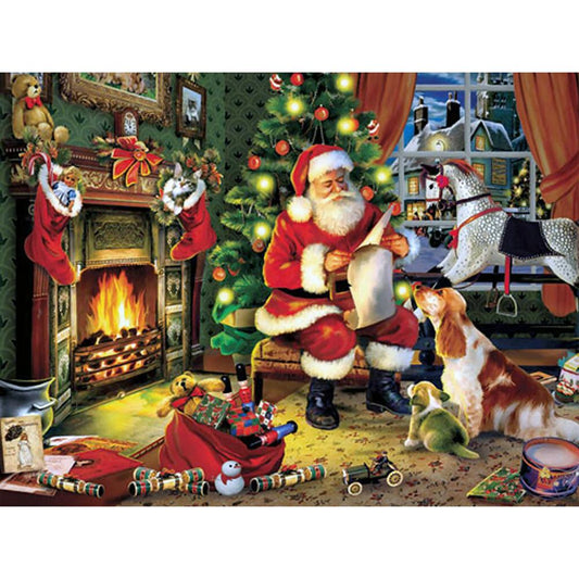 Christmas 30*40CM(Canvas) Full Square Drill Diamond Painting