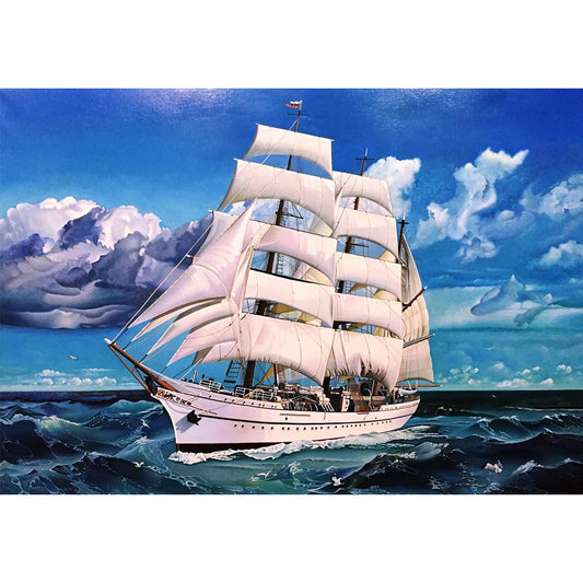 Ocean Ship 40*30CM(Canvas) Full Round Drill Diamond Painting