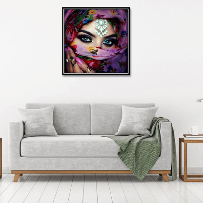 Masked Beauty 30x30cm(canvas) full round drill diamond painting