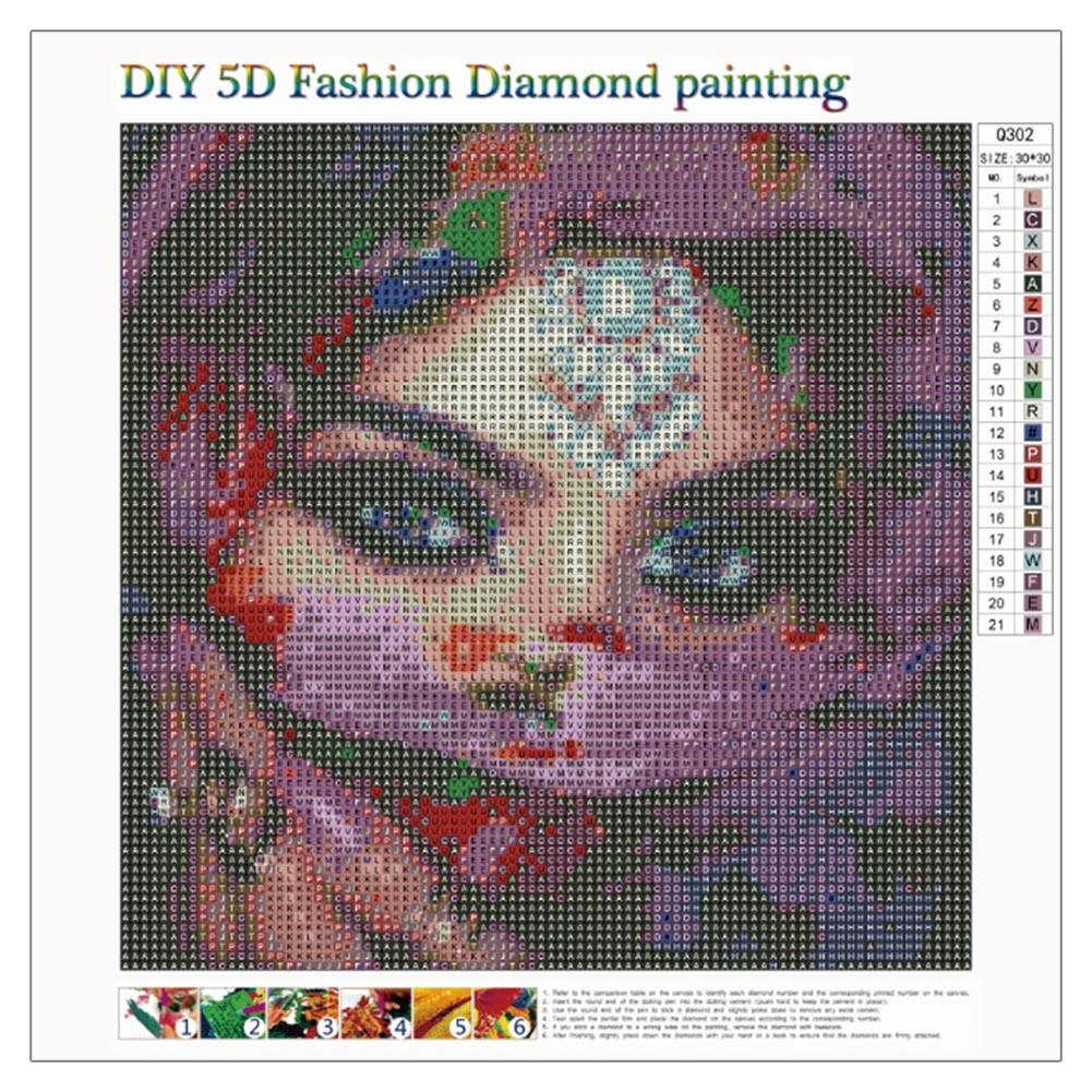 Masked Beauty 30x30cm(canvas) full round drill diamond painting