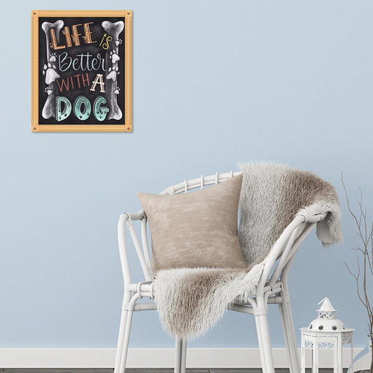 Life Letters 25*30CM(Canvas) Full Round Drill Diamond Painting