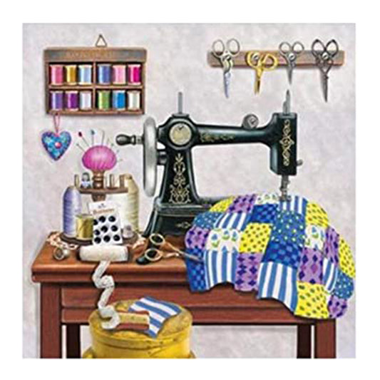 Sewing Machine 30*30CM(Canvas) Full Round Drill Diamond Painting