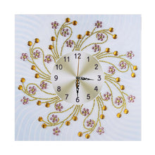 Load image into Gallery viewer, Floral Clock 35*35CM(Canvas) Round Drill Diamond Painting
