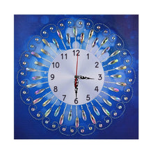Load image into Gallery viewer, Novelty Flower Clock 35*35CM(Canvas) Round Drill Diamond Painting
