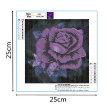 Load image into Gallery viewer, Purple Rose 25*25CM(Canvas)-Full Square Drill Diamond Painting
