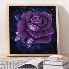 Load image into Gallery viewer, Purple Rose 25*25CM(Canvas)-Full Square Drill Diamond Painting
