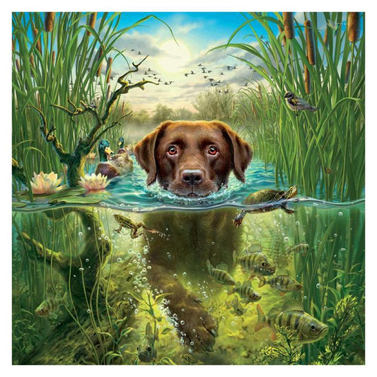 Dog 30*30CM(Canvas) Full Round Drill Diamond Painting