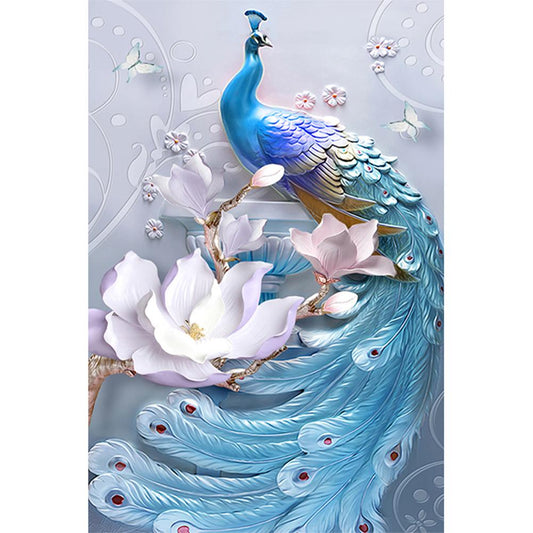 Fantasy Peafowl 40*30CM(Canvas) Full Round Drill Diamond Painting