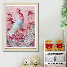 Load image into Gallery viewer, Pink Peafowl 40*30CM(Canvas) Full Round Drill Diamond Painting
