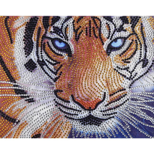 Tiger 25*30CM(Canvas) Special Shaped Drill Diamond Painting