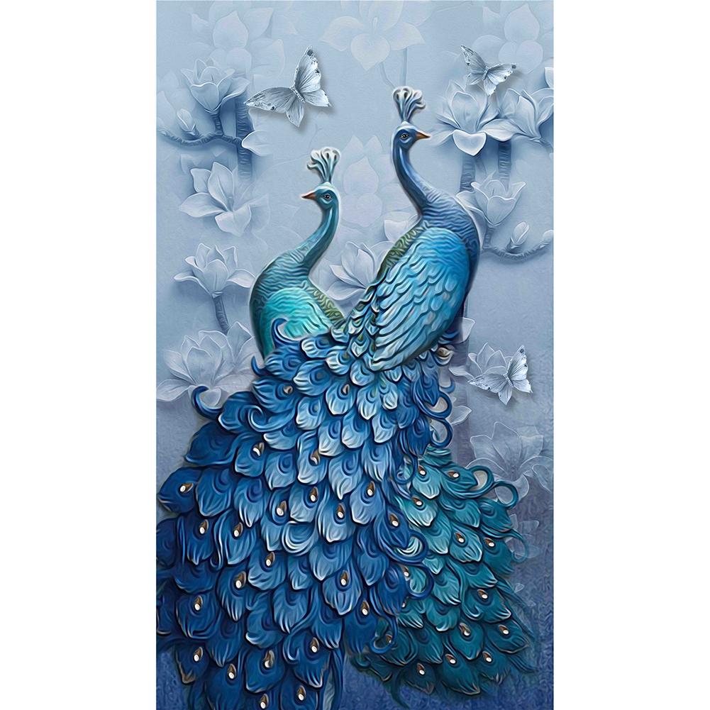 Peacock 30*40CM(Canvas) Full Square Drill Diamond Painting