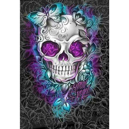 Skull 30*40CM(Canvas) Full Round Drill Diamond Painting