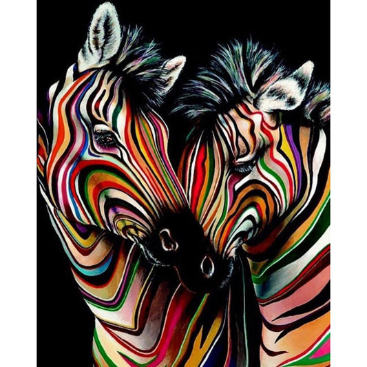 Zebra 30*40CM(Canvas) Full Round Drill Diamond Painting