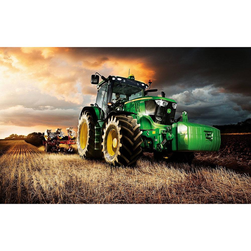 Tractor 40*30CM(Canvas) Full Square Drill Diamond Painting