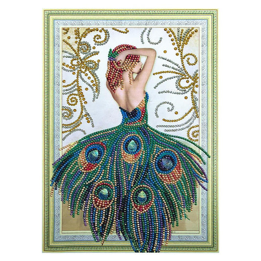 Beauty 40*30CM(Canvas) Special Shaped Drill Diamond Painting