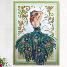 Load image into Gallery viewer, Beauty 40*30CM(Canvas) Special Shaped Drill Diamond Painting
