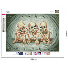 Load image into Gallery viewer, Skull 40*30CM(Canvas) Full Round Drill Diamond Painting
