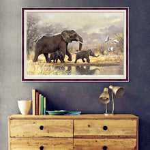 Load image into Gallery viewer, Elephants 40*30CM(Canvas)-Full Round Drill Diamond Painting
