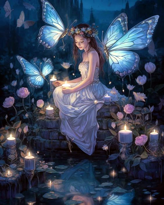 AB Diamond Painting - Full Round - Butterfly Fairy (40*50CM)