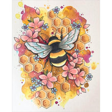 Load image into Gallery viewer, Bee 40*30CM(Canvas) Full Round Drill Diamond Painting
