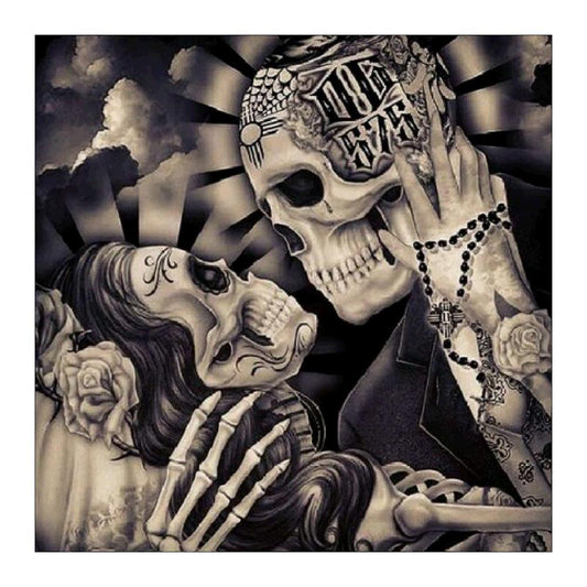 Skull 30*30CM(Canvas) Full Round Drill Diamond Painting