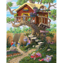 Load image into Gallery viewer, Tree House 30*40CM(Canvas) Full Round Drill Diamond Painting
