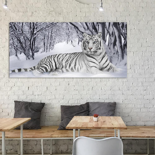 Tiger 90*45CM(Canvas) Full Round Drill Diamond Painting