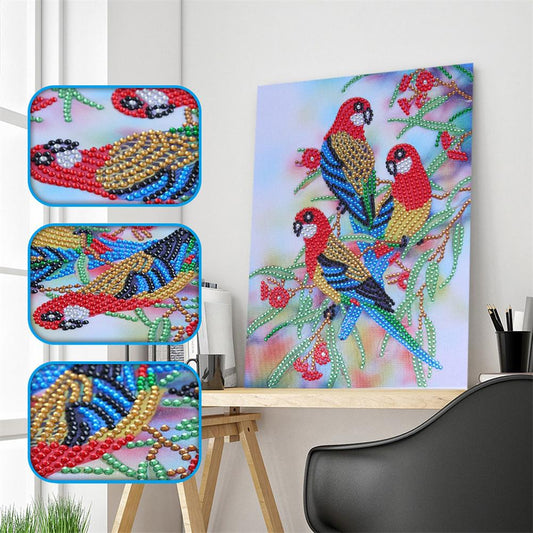 Parrot 30*25CM(Canvas) Special Shaped Drill Diamond Painting