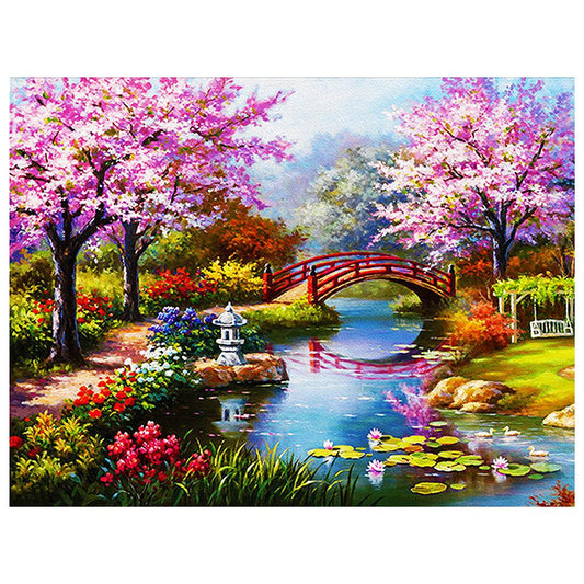 Park View 40*30CM(Canvas) Full Round Drill Diamond Painting