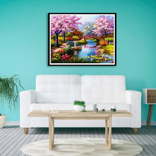 Park View 40*30CM(Canvas) Full Round Drill Diamond Painting