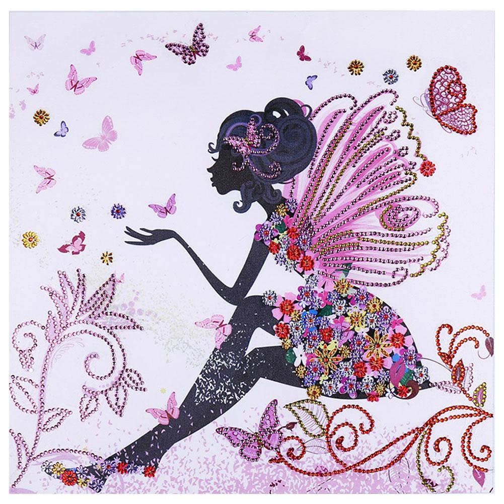 Butterfly Fairy 40*40CM(Canvas) Special Shaped Drill Diamond Painting