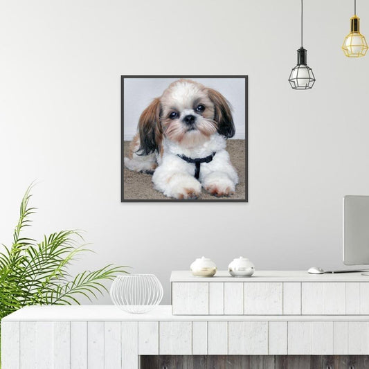 Sad Dog 30*30CM(Canvas) Full Round Drill Diamond Painting