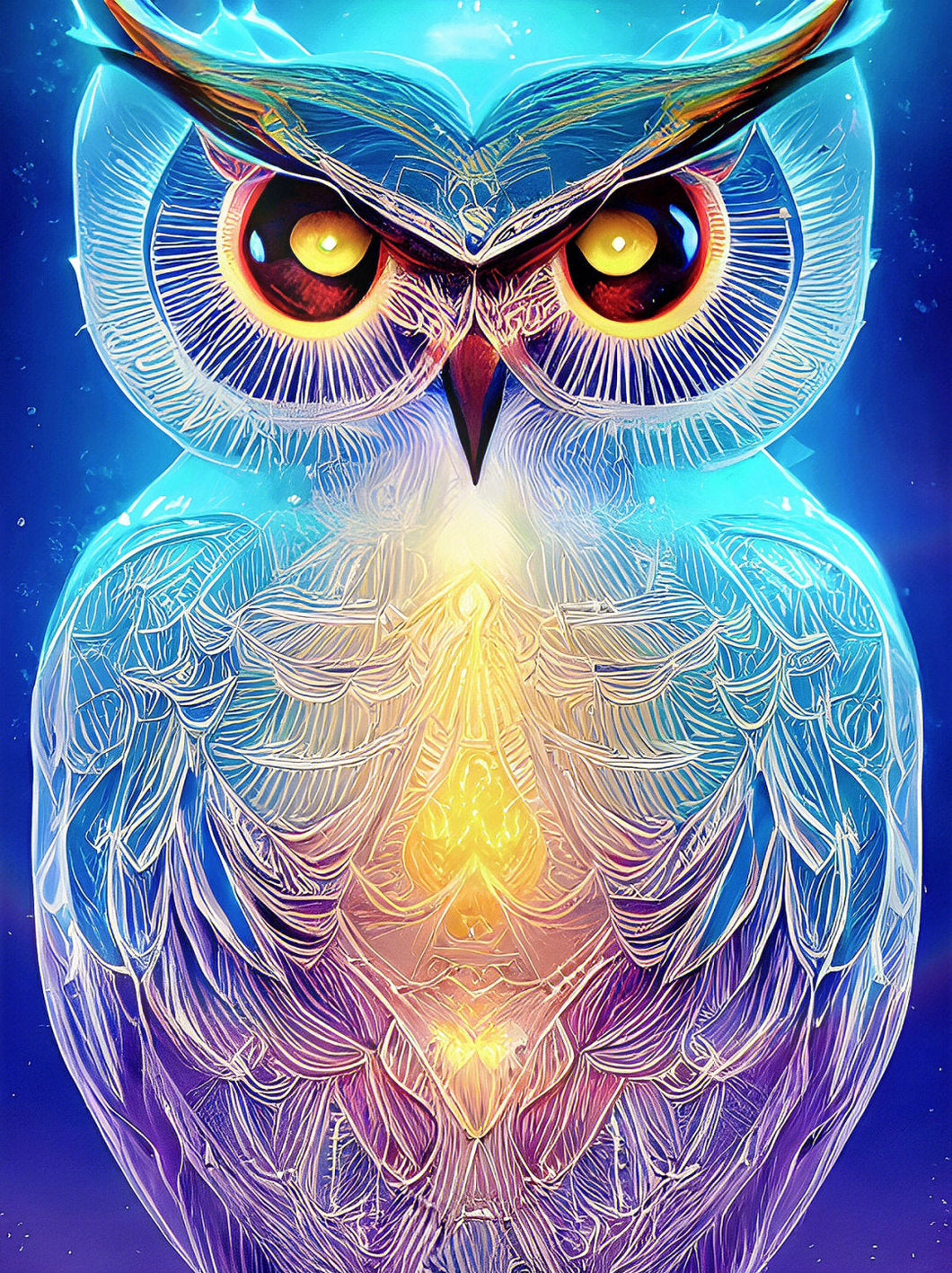 AB Diamond Painting - Full Round - Cool Owl (40*53cm)