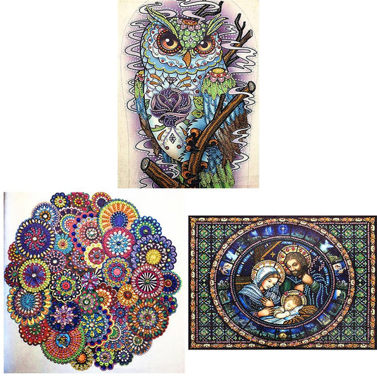 Abstract 40*30CM(Canvas) Special Shaped Drill Diamond Painting