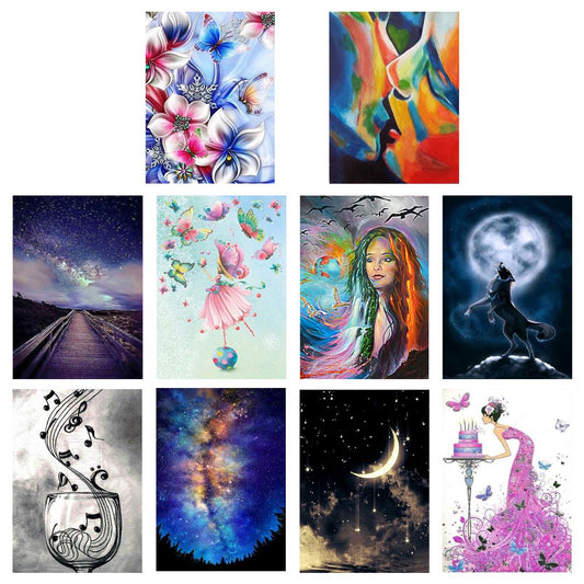 Abstract 40*30CM(Canvas) Full Round Drill Diamond Painting
