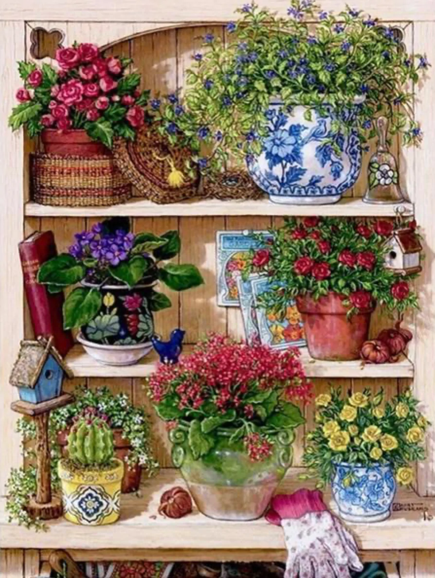 AB Diamond Painting - Full Round - Graden Flower (50*70cm)