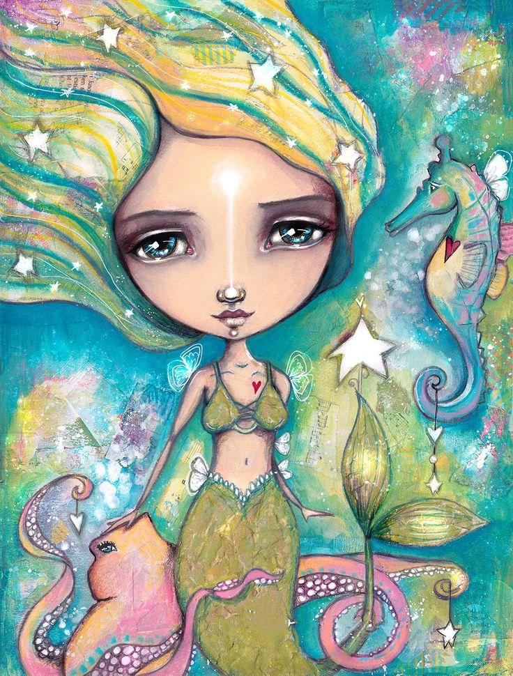 AB Diamond Painting - Full Round - The Little Empowered Mermaid (40*50CM)