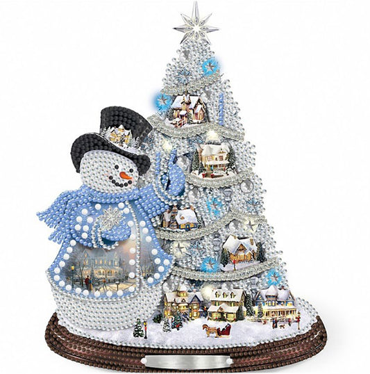 Diamond Painting - Partial Special Shaped - Christmas Snowman (30*30CM)