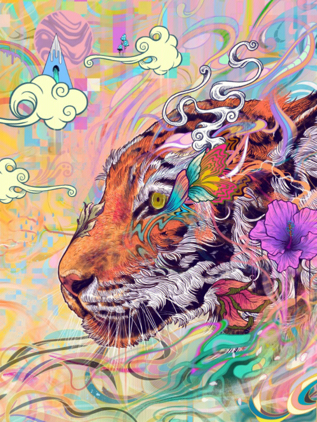 AB Diamond Painting - Full Round - Cool Tiger (40*53cm)